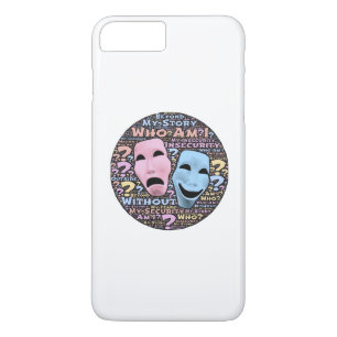 Coques Pour iPhone Bande dessinée heureuse et triste de masques