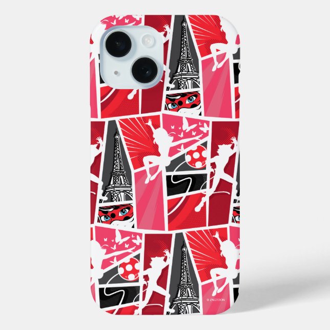 Coques Case-Mate iPhone Bande dessinée Miraculaire Ladybug Paris Motif (Verso)