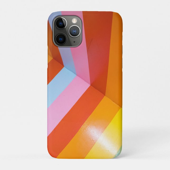 Coques Case-Mate iPhone Bande géométrique arc-en-ciel moderne (Dos)