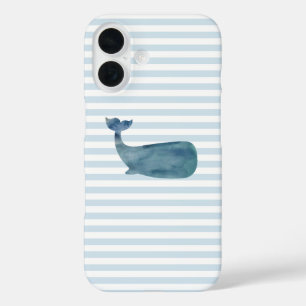 Coque Pour iPhone 16 Bande nautique de baleine