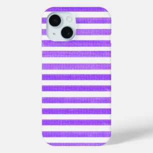 Coque Pour iPhone 15 Bande violette et blanche