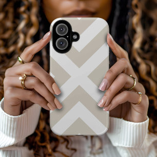 Coque Pour iPhone 16 Bande X moderne Taupe