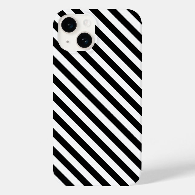 Coques Case-Mate iPhone Bandes À Bord Noir Et Blanc (Verso)