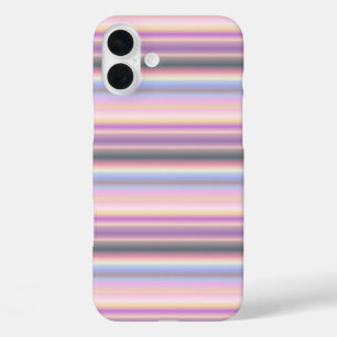 Coques iPhone 16 Plus Bandes arc-en-ciel Pastel - Motif