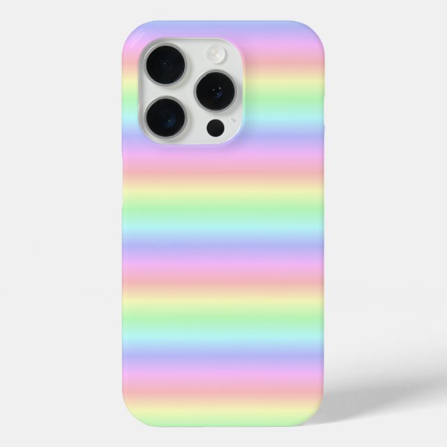 Coques Case-Mate iPhone Bandes arc-en-ciel Pastel - Motif (Verso)