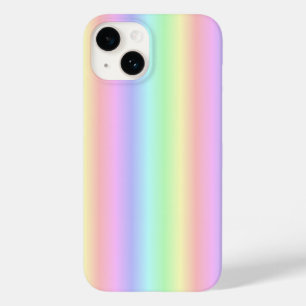 Coque Pour iPhone 14 Bandes arc-en-ciel Pastel - Motif