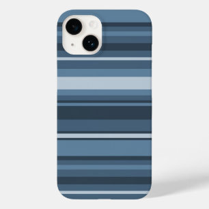 Coque Pour iPhone 14 Bandes bleu gris Coque-coque iphone mat