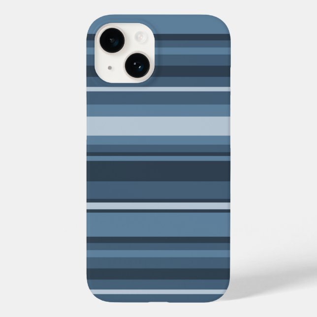 Coques Case-Mate iPhone Bandes bleu gris Coque-coque iphone mat (Verso)