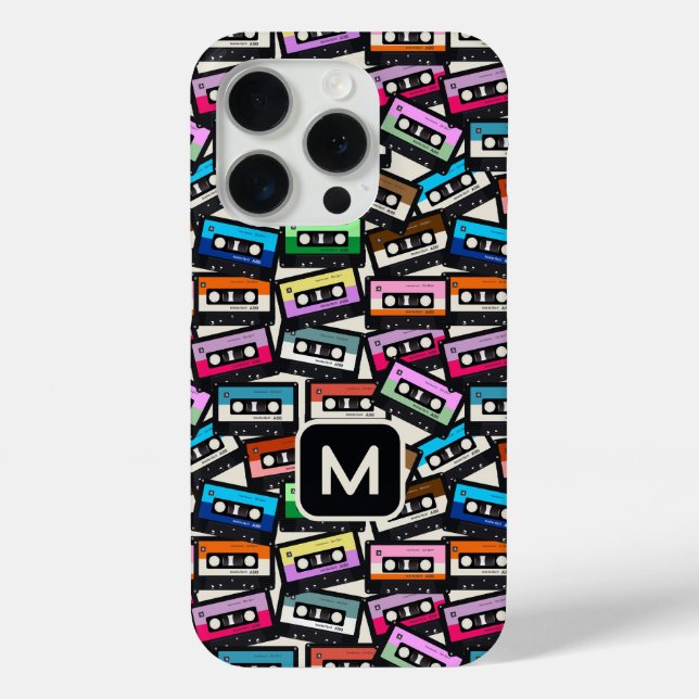 Coques Case-Mate iPhone Bandes cascade monographique rétro personnalisées (Verso)