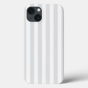 Case-Mate iPhone Case Bandes de bonbons gris clair et blanc Coque-Mate i