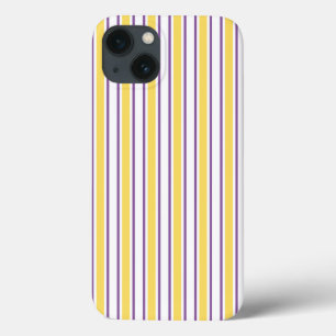 Case-Mate iPhone Case Bandes de bonbons jaune, violet et blanc Coque-Mat