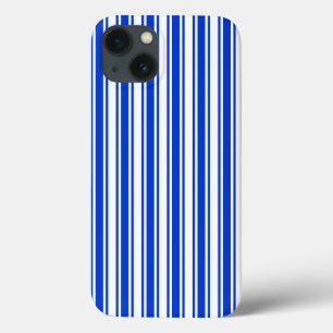 Case-Mate iPhone Case Bandes de bonbons royales bleu et blanc Coque-Mate