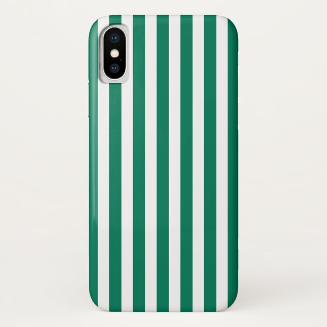 Coques Case-Mate iPhone Bandes de bonbons vert et blanc (Dos)