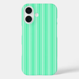 Coque Pour iPhone 16 Bandes de bonbons vertes à la menthe