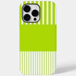 Coque Pour Pour iPhone 14 Pro Max Bandes de couleur Pop en Lime Vert et Blanc