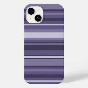 Coque Pour iPhone 14 Bandes de cuir violet