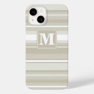 Coque Pour iPhone 14 Bandes de grès monogramme