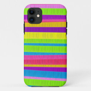 Coque iPhone 11 Bandes de peinture à l'huile multicolore