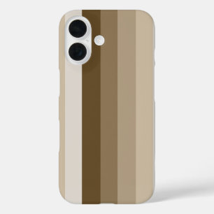 Coque Pour iPhone 16 Bandes d'ombre Brown