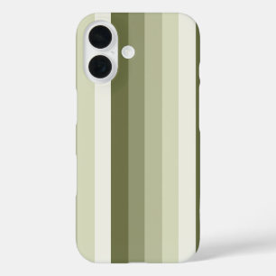 Coque Pour iPhone 16 Bandes d'ombre vert olive