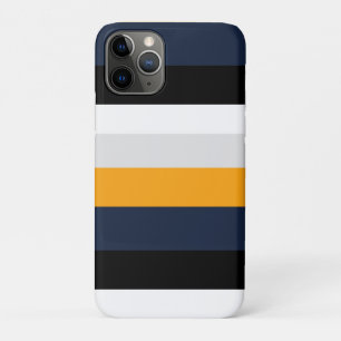 Case-Mate iPhone Case Bandes jaunes, bleues, blanches et noires