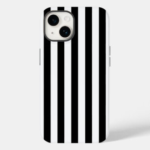 Coque Pour iPhone 14 Bandes Noires Et Blanches
