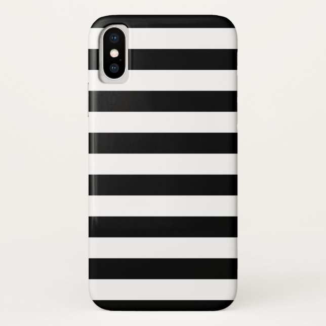 Coques Case-Mate iPhone Bandes noires et blanches (Dos)