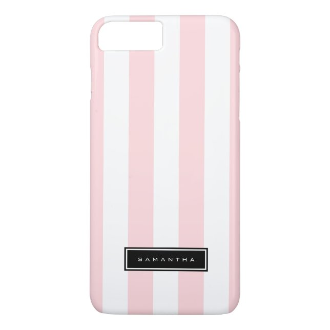 Coques Case-Mate iPhone Bandes roses et blanches (Dos)