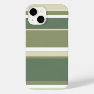 Coque Pour iPhone 14 Bandes vert olive