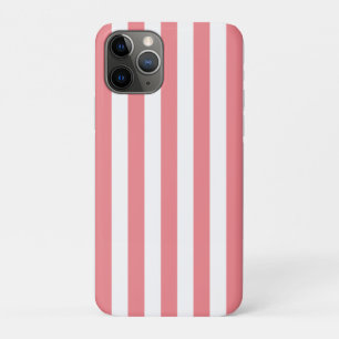 Case-Mate iPhone Case Bandes verticales chic Saumon rose blanc rayé