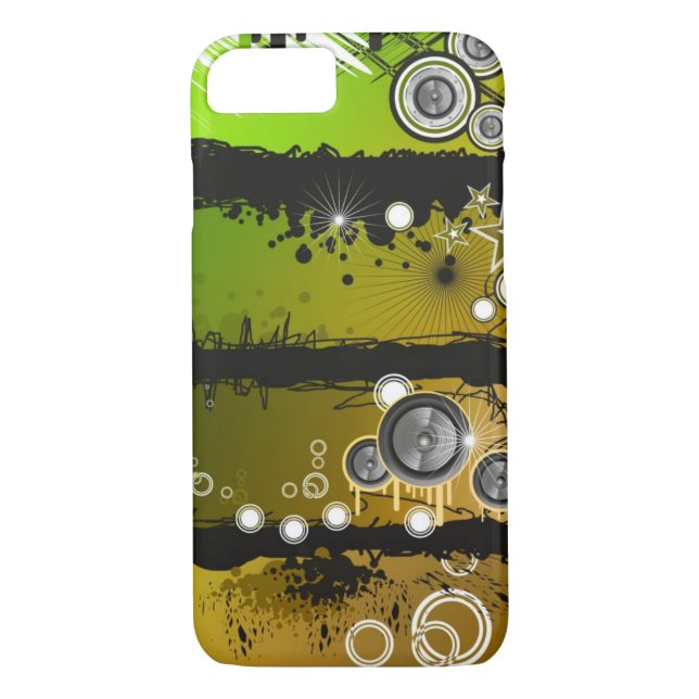 Coques Case-Mate iPhone Bannière grunge de musique de style (Dos)