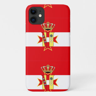 Coque iPhone 11 Bannière rouge blanc Grand-Duché de Toscane