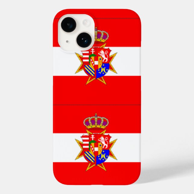 Coques Case-Mate iPhone Bannière rouge blanc Grand-Duché de Toscane (Verso)