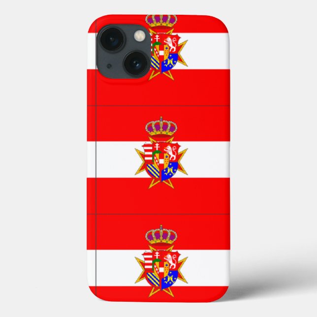 Coques Case-Mate iPhone Bannière rouge blanc Grand-Duché de Toscane (Verso)