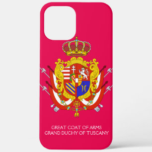 Coque iPhone 12 Pro Max Bannière rouge blanc Grand-Duché de Toscane