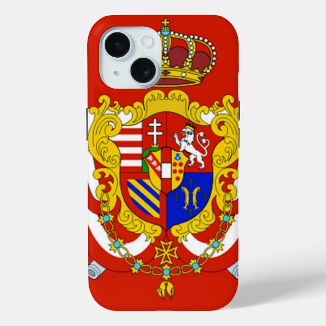 Coques Case-Mate iPhone Bannière rouge blanc Grand-Duché de Toscane (Verso)