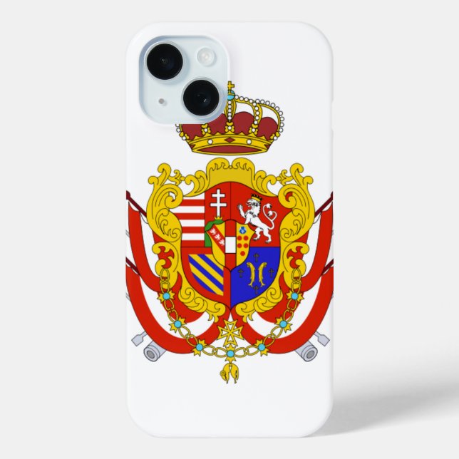 Coques Case-Mate iPhone Bannière rouge blanc Grand-Duché de Toscane (Verso)