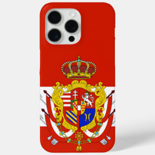 Coque iPhone 15 Pro Max Bannière rouge blanc Grand-Duché de Toscane