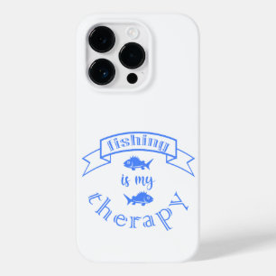 Coque Pour iPhone 14 Pro Bannière ruban La pêche est ma thérapie
