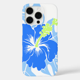 Coques iPhone 16 Pro Banzai Beach Hawaii Hibiscus bleu