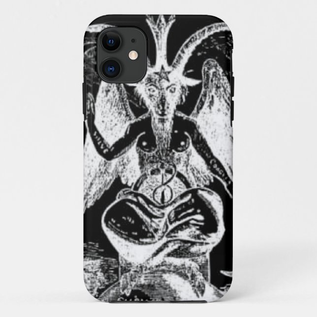 Coques Case-Mate iPhone Baphomet noir et blanc (Dos)