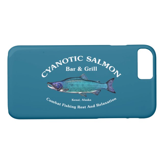 Coques Case-Mate iPhone Bar et Grill Saumon Cyanotique (Dos (Horizontal))
