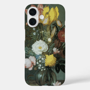 Coque Pour iPhone 16 Baroque Ancien, Bouquet de Fleurs dans un Vase en 