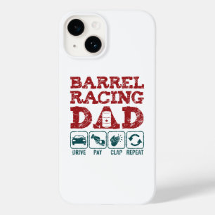 Coque Pour iPhone 14 Barrel Racing Papa Drive Paie Clap Répéter