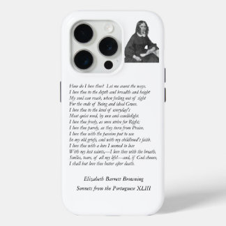 Coque iPhone 15 Pro Barrett Browning - Sonnets du Portugais 43