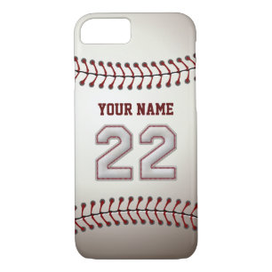 Coques Pour iPhone Base-ball numéro 22 avec votre nom - sportif