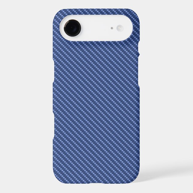 Coques Case-Mate iPhone Base bleue de fibre de carbone (Verso)