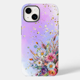 Coque Pour iPhone 14 base pastel fleur sauvage et douce