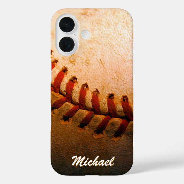 Coques Case-Mate iPhone Baseball Artework Votre nom Personnalisé (Verso)