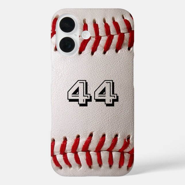 Coques Case-Mate iPhone Baseball avec numéro personnalisable (Verso)